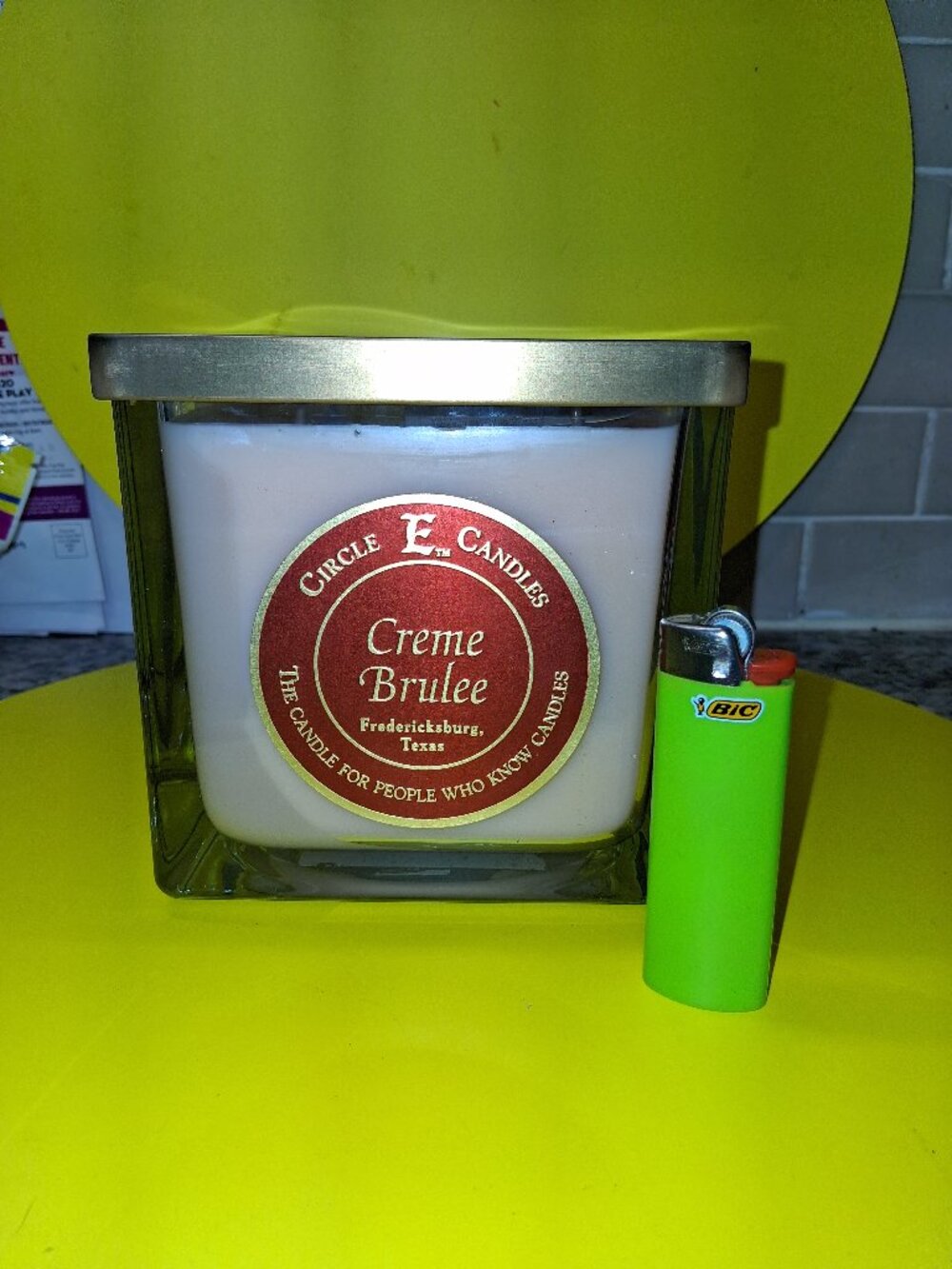Retired Circle E Rare Size & Scent 43 oz 4-Wick Candle Crème Brûlée Unburned